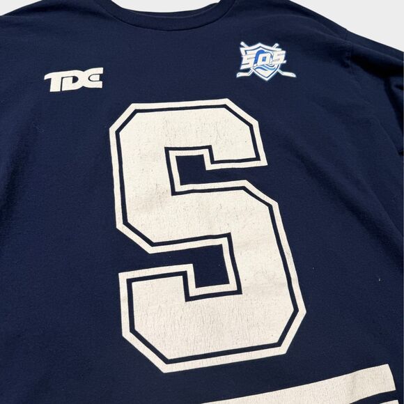 SZA SOS Tour Merch Long Sleeve Shirt Navy Blue XL Top Dawg TDE Hockey Jersey Tee - Picture 7 of 12